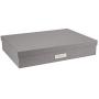 Bigso Sverker Fiberboard Legal/Art Storage Box, 3.3 x 17.1 x 12.2 in, Grey