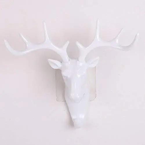 Vintage Deer Head Antlers Wall Hook (Max:10kg) for Hanging Hat Scarf Bag Key Clothes Bathroom Kitchen Towel Holder Hanger Rack Wall Wedding Gift (White) Vintage Deer Head Antlers Wall Hook (Max:10kg) for Hanging Hat Scarf Bag Key Clothes Bathroom Kitchen Towel Holder Hanger Rack Wall Wedding Gift (White)