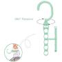 10pcs Random Color Coat Hangers for Clothes Creative Rotating Handle 5-Hole Windproof Hanger Baby Kids Wardrobe Classification Organizer