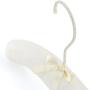 HANGERWORLD 3 Cream 15.7inch Cotton Padded Cushioned Top Garment Coat Hangers with Embroidered Floral Detail HANGERWORLD 3 Cream 15.7inch Cotton Padded Cushioned Top Garment Coat Hangers with Embroidered Floral Detail