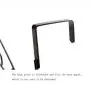 HTTDIAN Home Without Traces Nail-Free Door Hooks Racks Clothes Hooks Creative Bathroom Kitchen Hook Clothes Hangers (Color : Black, Size : 5 Hooks)