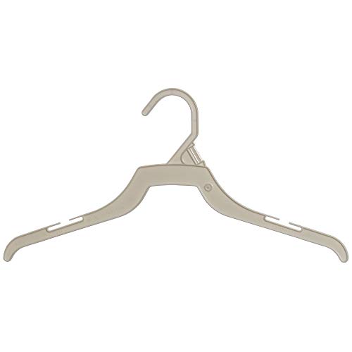 Mainetti 227 White All Plastic Hangers With Notches For Straps, Great For Shirts/Tops/Dresses, 14-Inch (Value Pack Of 500)