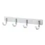 WEBI Heavy Duty SUS 304 Coat Bath Towel Hook Hanger Rail Bar with 4 Hooks, for Bedroom, Bathroom, Foyers, Hallways, Entryway, Great Home Office Storage & Organization, Brushed Finish, J-DBG04