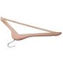 High-tech type 10 Pieces Solid and Rotating Metal Hook Wooden Hangers with Notches Non Slip Metal Hook for Clothes