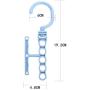 10pcs Random Color Coat Hangers for Clothes Creative Rotating Handle 5-Hole Windproof Hook Baby Wardrobe