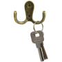 HOVEOX 20 Pcs Double Prong Robe Hook Retro Towel Cloth Hanger Wall Hat Jewelry Hooks Rustproof Rustic Hooks Utility Hooks with 40 Pcs Screws and a Screwdriver (Bronze)