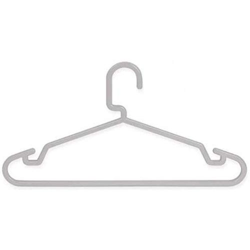 SAASNY Coat Hangers Plastic Hangers,Plastic Coat Hangers,5 Pack Clothes Hangers Thin Plastic Hangers Space Saving Coat Hanger Non Slip Suit Hanger,Grayish White,Dress,Jacket,Heavy Clothes Hangers