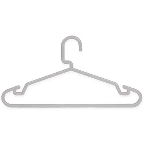 SAASNY Coat Hangers Plastic Hangers,Plastic Coat Hangers,5 Pack Clothes Hangers Thin Plastic Hangers Space Saving Coat Hanger Non Slip Suit Hanger,Grayish White,Dress,Jacket,Heavy Clothes Hangers