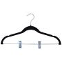 MC Heavy Duty Non-Slip Velvet Clothes Hangers with Metal Clips, 50-Pack, Black MC Heavy Duty Non-Slip Velvet Clothes Hangers with Metal Clips, 50-Pack, Black