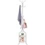 Coat Hangers Simple Coat Rack Floor Two-Tier Hanger Bedroom Metal Clothes Rack Korean Disc White Floor Hanger -0223