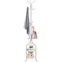 Coat Hangers Simple Coat Rack Floor Two-Tier Hanger Bedroom Metal Clothes Rack Korean Disc White Floor Hanger -0223 Coat Hangers Simple Coat Rack Floor Two-Tier Hanger Bedroom Metal Clothes Rack Korean Disc White Floor Hanger -0223