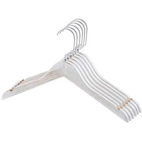 Clothes Hangers,Set of 10, Wooden 38 cm Solid Wood Coat Hangers Round Trouser Bar and Shoulder Notches with Space Saving Non-Slip Durable,White Clothes Hangers,Set of 10, Wooden 38 cm Solid Wood Coat Hangers Round Trouser Bar and Shoulder Notches with Space Saving Non-Slip Durable,White