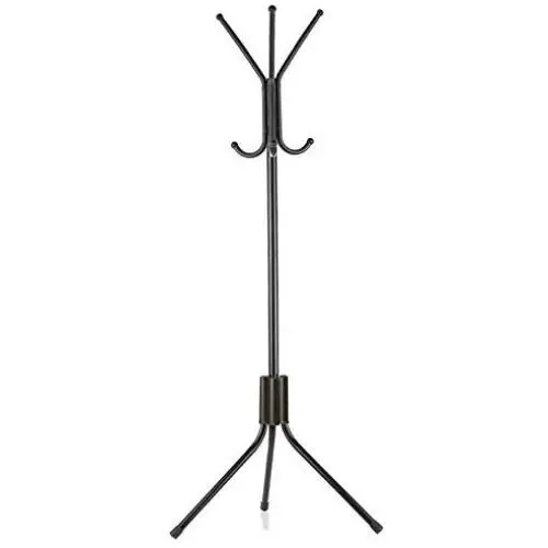 Vaorwne Standing Entryway Coat Rack Coat Tree Hat Hanger Holder Jacket Umbrella Tree Stand Base Metal Children Coat Rack Clothes Tree Hat Hanger Hat Rack Coat Racks Stand for Coats (Black)