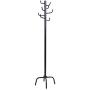 Metal Coat Hat Rack Standing Clothes Jacket Hanger Hall Tree Stand w/8 Hooks 70 Inch