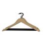 Perfecasa Grade A Solid Wood Hangers 20 Pack, Suit Hangers, Coat Hangers, Premium Quality Wooden Hangers, Upgrade Plastic Coated Noise Cancel Swivel Hook (Clear Natural)