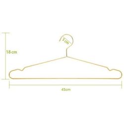 KYCPTNFJ 45CM Gold Metal Hangers Clothes Hangers, Coat Hanger, Standard Suit Hangers 20 pcs