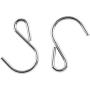 JCBIZ 20pcs 35x22mm Silver Stainless Steel S-Shape Hook for Hanging Flowers, Jewelry, Towels