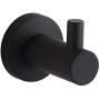 Bathroom Matt Black 2pcs Robe Hook Clothes Hook Coat Hook Hanger of Stainless Steel Construction Wall Mounted