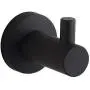 Bathroom Matt Black 2pcs Robe Hook Clothes Hook Coat Hook Hanger of Stainless Steel Construction Wall Mounted