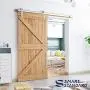 SMARTSTANDARD 6.6ft Nickel Brushed Heavy Duty Sliding Barn Door Hardware Kit, Single Rail, Silver, Super Smoothly and Quietly, Simple and Easy to Install, Fit 36"-40" Wide DoorPanel (I Shape Hanger) SMARTSTANDARD 6.6ft Nickel Brushed Heavy Duty Sliding Barn Door Hardware Kit, Single Rail, Silver, Super Smoothly and Quietly, Simple and Easy to Install, Fit 36"-40" Wide DoorPanel (I Shape Hanger)