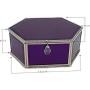 BJ Decor Glass Jewelry Box,Purple Decorative Keepsake Boxes Mirrored Trinket Boxes Personalized Storage Boxes Organizer for Jewelry Glasses Watch Accessories(7.5x5.75x3in)