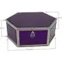 BJ Decor Glass Jewelry Box,Purple Decorative Keepsake Boxes Mirrored Trinket Boxes Personalized Storage Boxes Organizer for Jewelry Glasses Watch Accessories(7.5x5.75x3in)