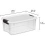 STERILITE 19849806 18 Quart/17 Liter Ultra Latch Box, Clear with a White Lid and Black Latches
