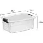 STERILITE 19849806 18 Quart/17 Liter Ultra Latch Box, Clear with a White Lid and Black Latches STERILITE 19849806 18 Quart/17 Liter Ultra Latch Box, Clear with a White Lid and Black Latches