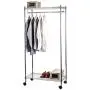 STORAGE MANIAC Heavy Duty Rolling Garment Rack Clothes Hangers with Lockable Wheels, Chrome STORAGE MANIAC Heavy Duty Rolling Garment Rack Clothes Hangers with Lockable Wheels, Chrome