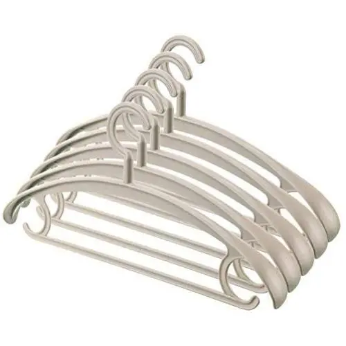 SAASNY Standard Plastic Hangers Adult Clothes Hangers,25 Pack,Thin Space Saving,Non-Slip Material,Simply Elegant,Nice Size for Adult Wardrobe/Closet/Cupboard,42 cm,Grey Ideal for Home and Shops