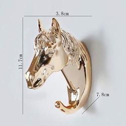 Kepfire Resin Horse Head Wall Mounted Gold Hook Bedroom Cloakroom Creative Decorative Cloth Scarf Hanger Bag Holder Crafts Pothook Gift