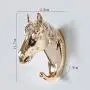 Kepfire Resin Horse Head Wall Mounted Gold Hook Bedroom Cloakroom Creative Decorative Cloth Scarf Hanger Bag Holder Crafts Pothook Gift