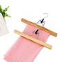 meqution Wood Pants Skirt Hanger,Natural Solid Wooden Collection Slack Hangers with Anti-Rust Hook for Skirts, Pants, Jeans, Slacks, Shorts,Natural Finish(Set of 8)