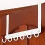 WEBI Over The Door Hook Door Hanger,Over The Door Towel Rack with 6 Coat Hooks for Hanging,Door Coat Hanger Over Door Coat Rack for Towels,Clothes,Back of Bathroom,White