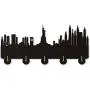 America New York Skyline Tourist Attraction Modern Household Decor Wall Hooks Bedroom Hanger Clothes Coat Hooks Hats Towel Hooks Keys Holder