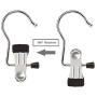 DUOFIRE Set of 12 Hanging Clips Portable Laundry Hooks Hold Clips Stainless Steel Travel Home Hanging Clothes Pins for Pants, Shoes, Towel, Socks