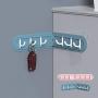6 Hooks Wall Mounted Clothes Hats Hanger Portable Bathroom Accessory Towel Rack Holder Well Made Easy to Use - Light Pink