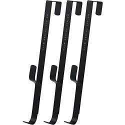 Clothes Racks Non-Perforated Clothes Hanger Wall Mount Rack on The Back of The Hanger Door, 5 Pcs, Standard Hangers (Color : Black)