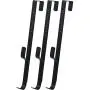 Clothes Racks Non-Perforated Clothes Hanger Wall Mount Rack on The Back of The Hanger Door, 5 Pcs, Standard Hangers (Color : Black)