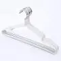 Clothes Racks Hanger Stainless Steel Non-Slip Markless Clothes Hanger, 30 Pcs, Standard Hangers (Color : White, Size : 40cm)