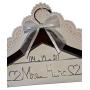Personalized Bridal Wedding Dress Hanger With Date - Any Name Custom Made Silver Dark Wood Hanger with Notches in Hanger, Bride Gift - Choice of 9 Bow Colors. Wedding Shower Gift