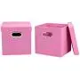 Household Essentials Cube Set with Lids, Pink, 2-Pack Household Essentials Cube Set with Lids, Pink, 2-Pack