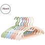 ZXFG Plastic Clothes Hanger, Extra Thick Plastic Wide Shoulder Adult 360 Degrees Rotate Slip Resistant Standard Clothing Hanger Ideal for Everyday Use(20 Pack 4 Color)