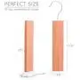 JJEcommUS Large Cedar Hang Ups Set - 10 Cedar Hangers | Cedar Blocks for Clothes Storage | 100% Natural Fragrance Deodorizer