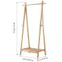 LANGRIA Foldable Bamboo Clothes Laundry Rack with 4 Side Hooks Lower Shoe Shelf for Extra Storage Space A-Frame Design Garment Stand, Bamboo Natural Color LANGRIA Foldable Bamboo Clothes Laundry Rack with 4 Side Hooks Lower Shoe Shelf for Extra Storage Space A-Frame Design Garment Stand, Bamboo Natural Color