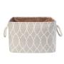 3 Pack Large Storage Shelf Basket Set Big Rectangular Linens Fabric Collapsible Organizer Bin (Pattern)