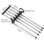 5pcs Random Color Fashion 5 in 1 Pant Rack Shelves Stainless Steel Clothes Hangers Multi-Functional Wardrobe Magic Hanger Decoration
