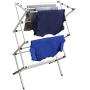 Home Basics Collapsible Air-Drying Rack Foldable Indoor/Outdoor Clothes Laundry Hanger, Rust-Proof, Space Saving Storage, Grey