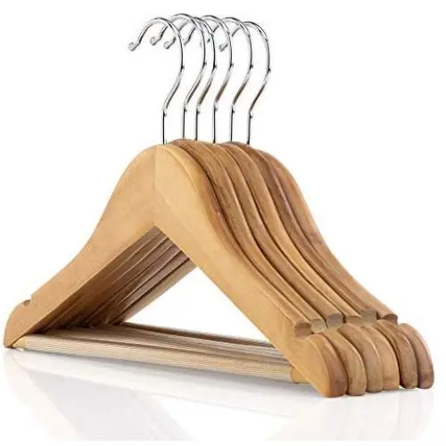 HANGERWORLD 12 Natural Beech 11.8inch Wooden Kids Baby Toddler Dress Pants Bar Coat Clothes Garment Hangers HANGERWORLD 12 Natural Beech 11.8inch Wooden Kids Baby Toddler Dress Pants Bar Coat Clothes Garment Hangers