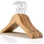 HANGERWORLD 12 Natural Beech 11.8inch Wooden Kids Baby Toddler Dress Pants Bar Coat Clothes Garment Hangers HANGERWORLD 12 Natural Beech 11.8inch Wooden Kids Baby Toddler Dress Pants Bar Coat Clothes Garment Hangers